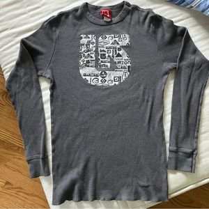Burton long sleeved waffle weave shirt/ S